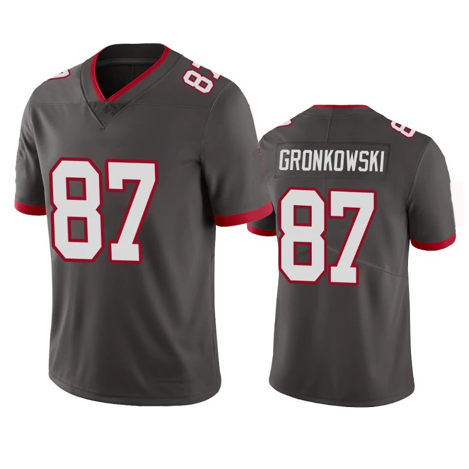Youth 12 Tom Brady 87 Rob Gronkowski Kids American Football Jersey Stich S-5XL