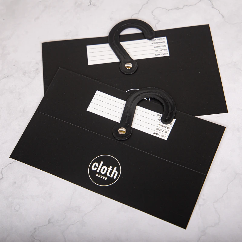 Factory customized fabric sample display paper hanger leather carpet quilt textile hanging card