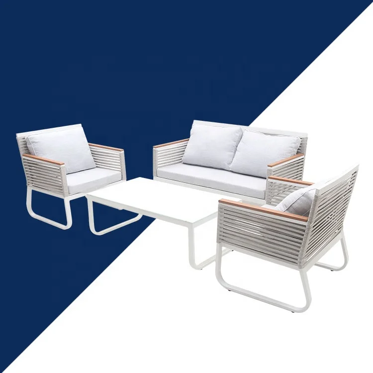 Cafe outdoor furniture small outdoor dining furniture White metal tube