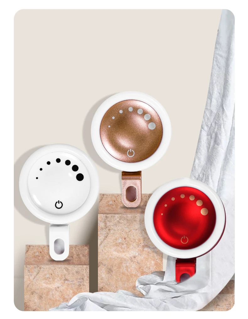 Portable Phone LED Selfie Ring Light Rechargeable Selfie Light with Make-up Mirror