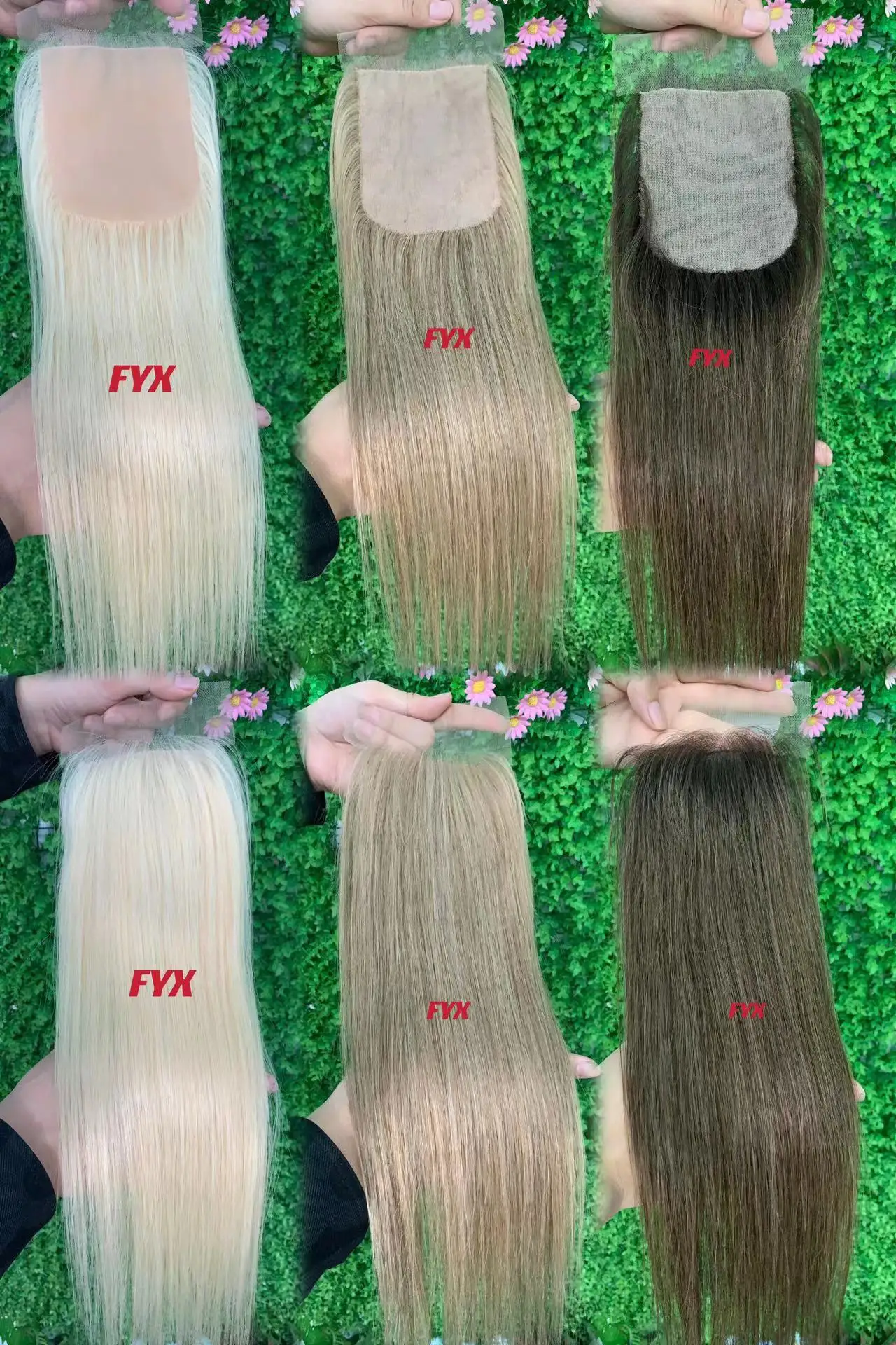 Ready To Ship Silk Base Closure European Russian Virgin Human Hair Mesh integration Lace Fabrics For Hair Loss Mesh For Hair