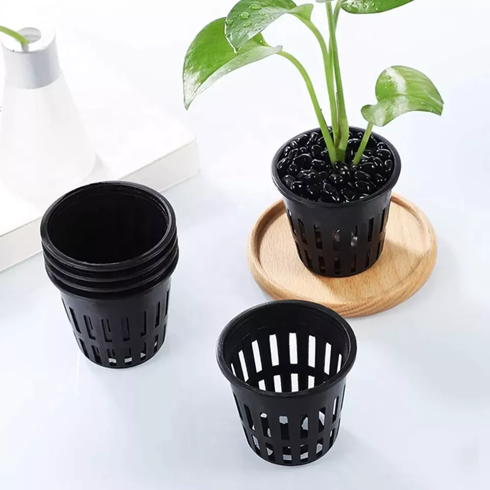 Hydroponic Basket Garden Vegetable Soilless Grow Net Pot Multi-Size  Plastic Planting Mesh Pots