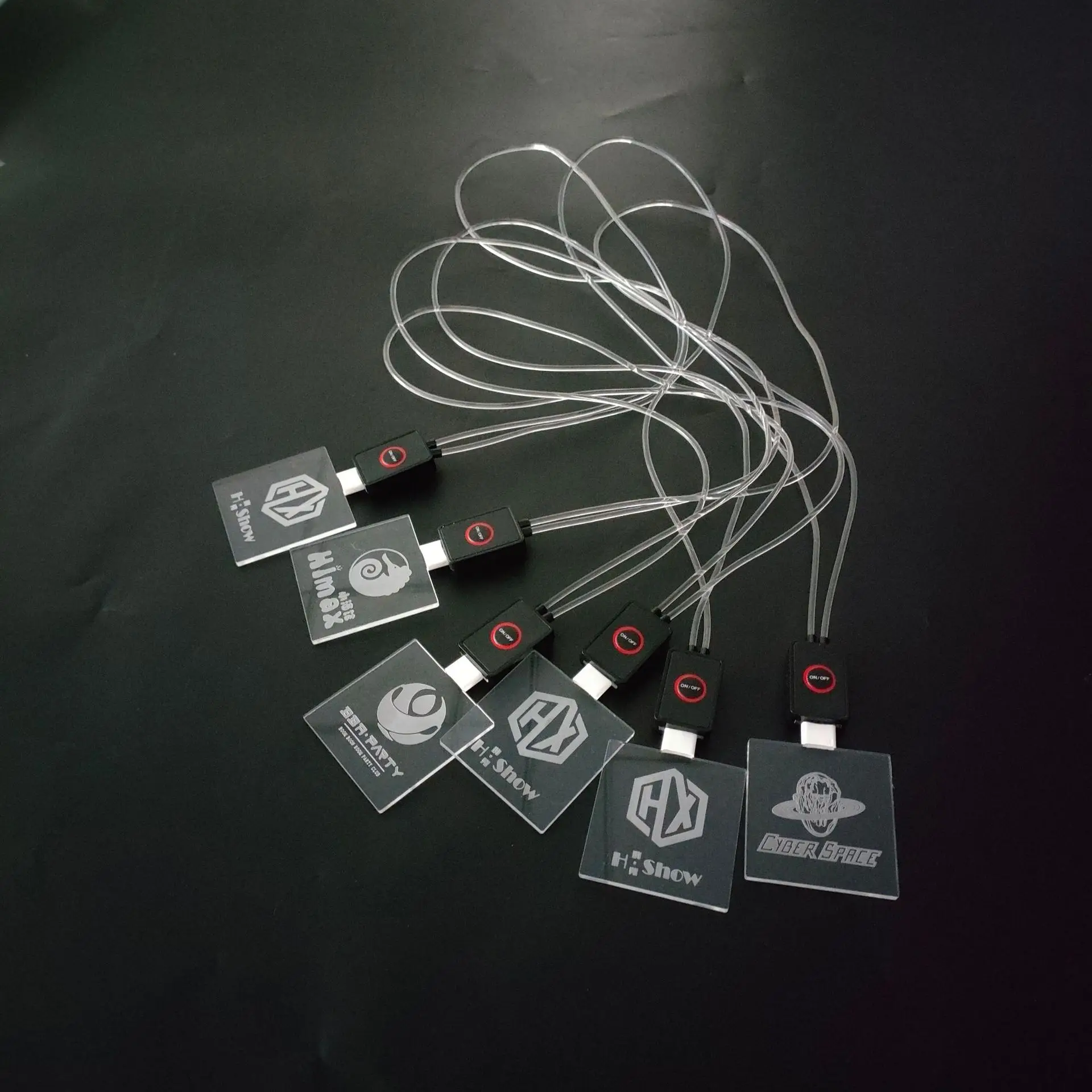 Flashing ID Badge Up Reusable Led Car Door Light For Saab Customize Your Own Logo Polyester Lanyard