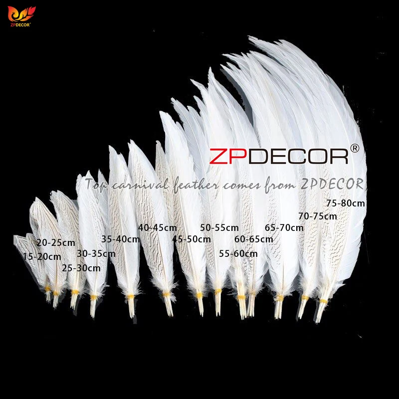  Оптовая продажа с завода ZPDECOR 70-75 см длинное многоцветное окрашенное Серебряное перо фазана для бразильских карнавальных