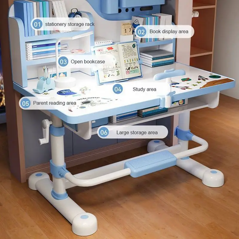 Large Height Adjustable Study Desk Writing Reading Children Girl Wholesale Ergonomic Table