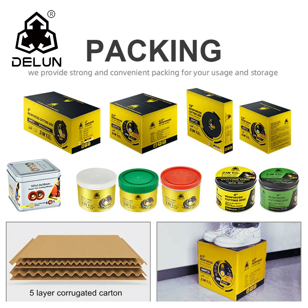 DELUN China Factory Direct Sale High Precision 5 inch 125 mm Grit 80 Dry Abrasive Tools ultrafast Grinding Disc for Glass