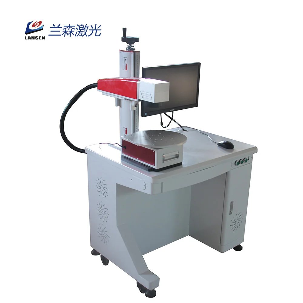 30w 50w 100w Metal marker fiber laser marking machines for pen tag logo qrcode bar printing engraving