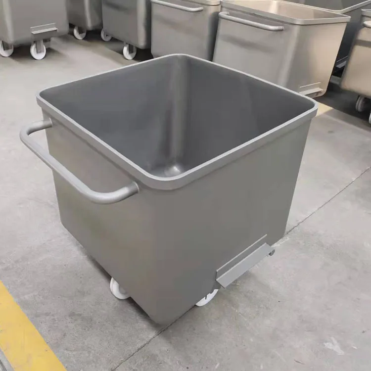 SUS 304 200L Meat Buggy Trolleys Wagon Trolleys for Efficient Meat Processing Machinery