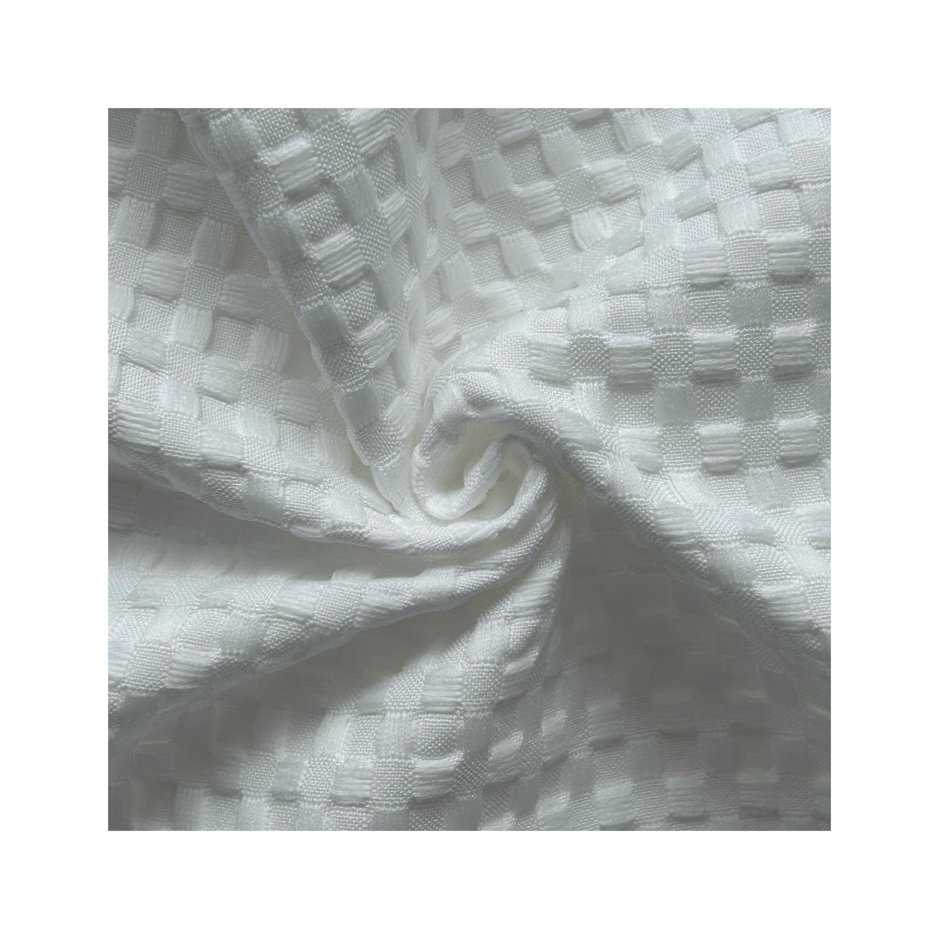 2023 Wholesale 100% polyester soft White Waffle fabric