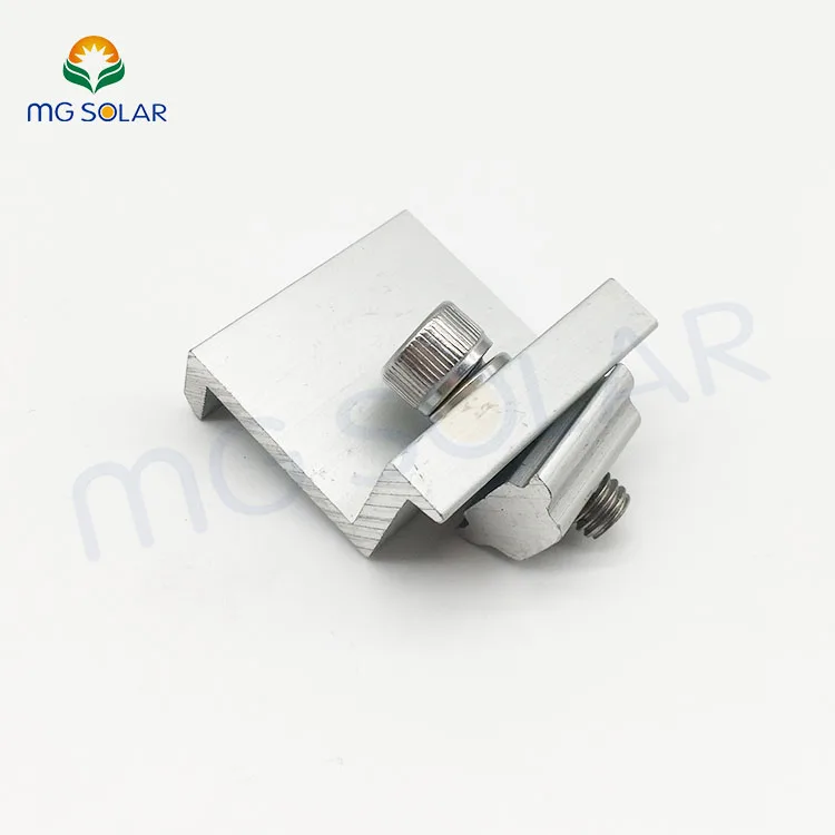 Solar PV Ground Mounting Clamp Solar panel fasten End Clamp Solar roof mounting