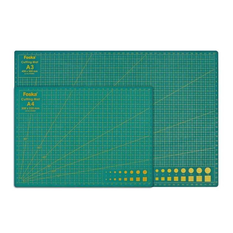 Foska Flexible A1 A2 A3 A4 Double Sided PVC Self Healing 5-Ply Table Cutting Board for Children and Hobbyist DIY Crafts