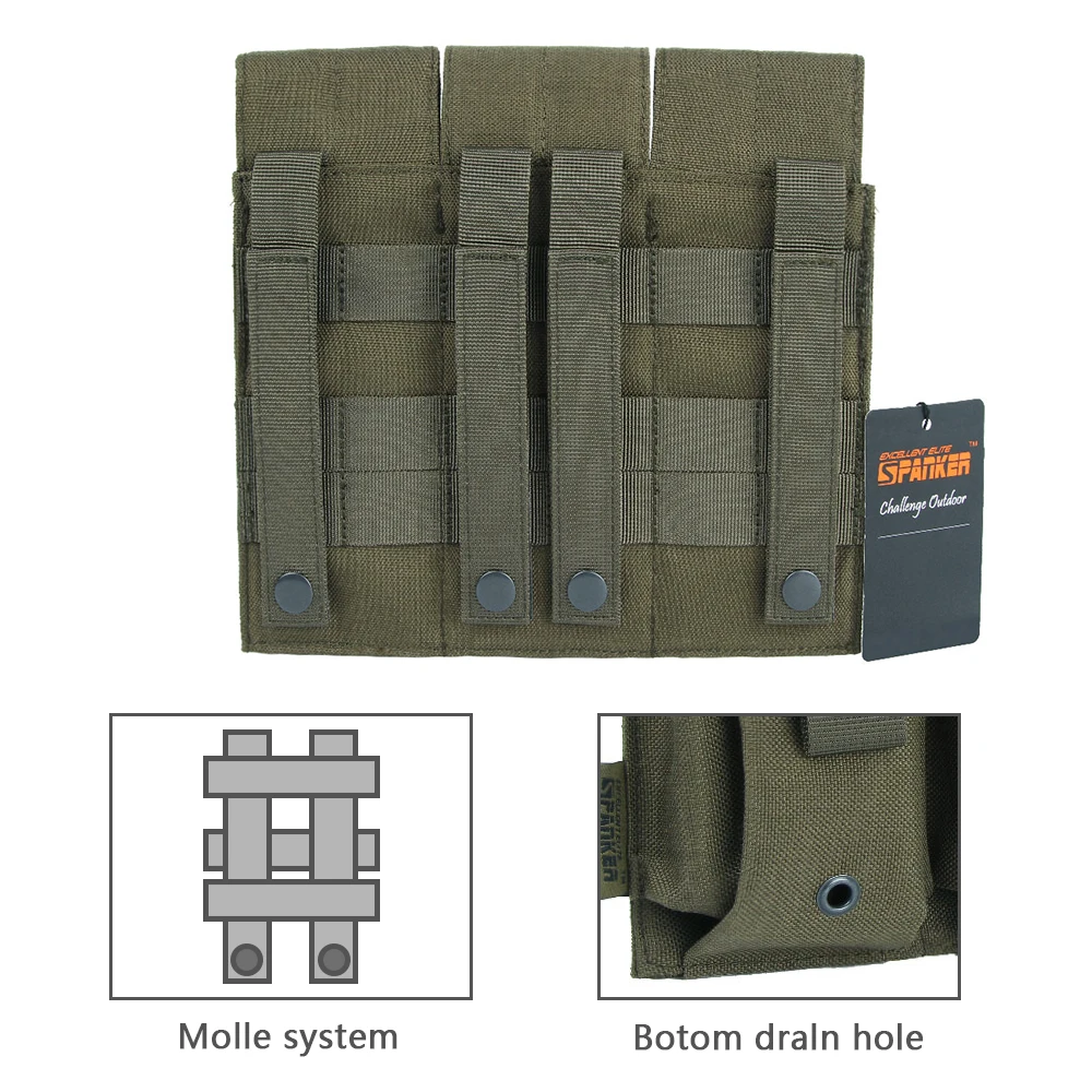 Тактическое снаряжение MOLLE Тройная сумка