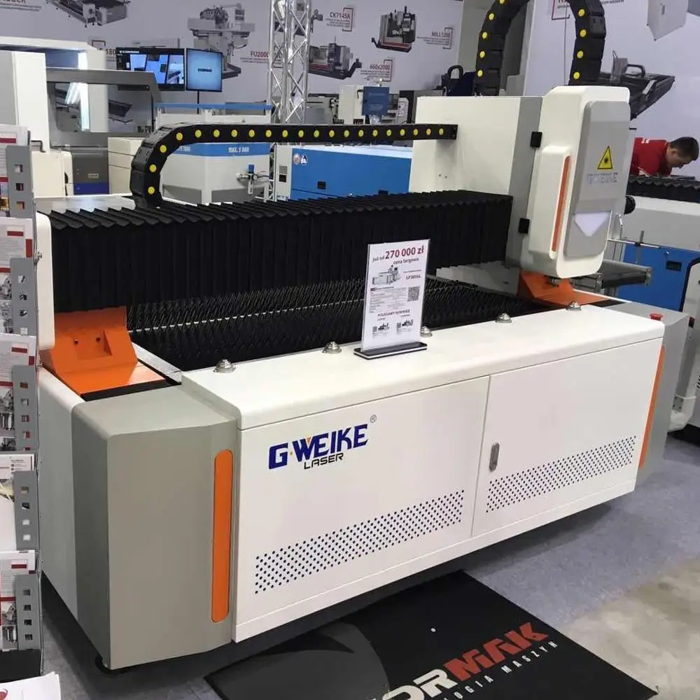 G.weike LF4515L 1.5KW IPG с 4500*1500 мм волоконный лазерный станок для резки
