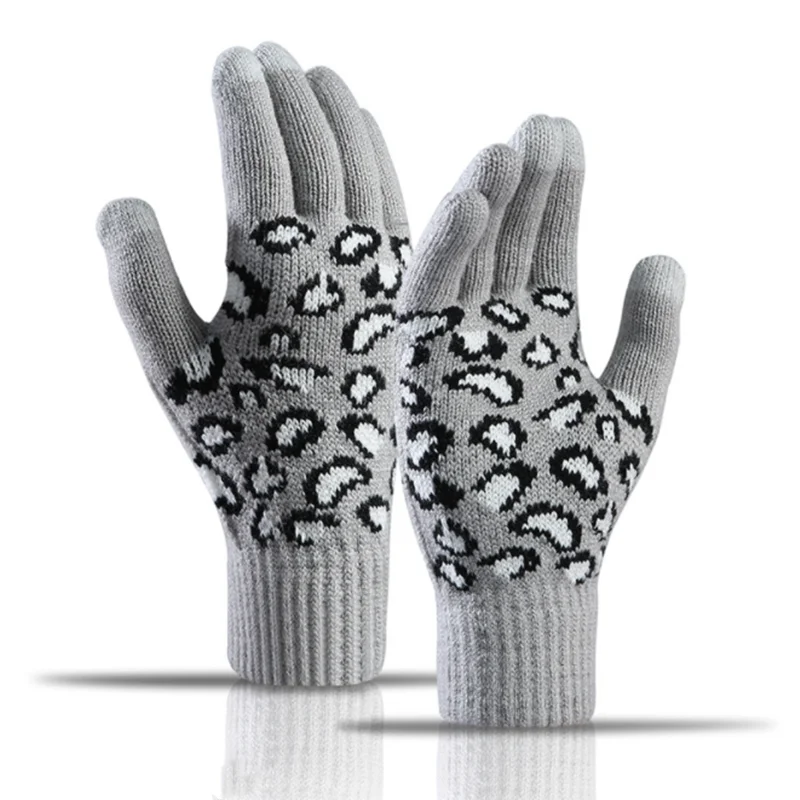 Winter Gloves for Men Women Touch Screen Warm  Lined Knit Gloves Elastic Cuff Winter Texting Gloves