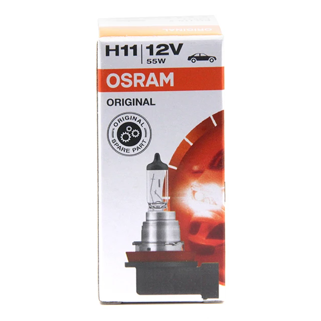 
Osram Headlight original 64211L+ 12V H11 55W long life made in Germany E1 Halogen Lamp 