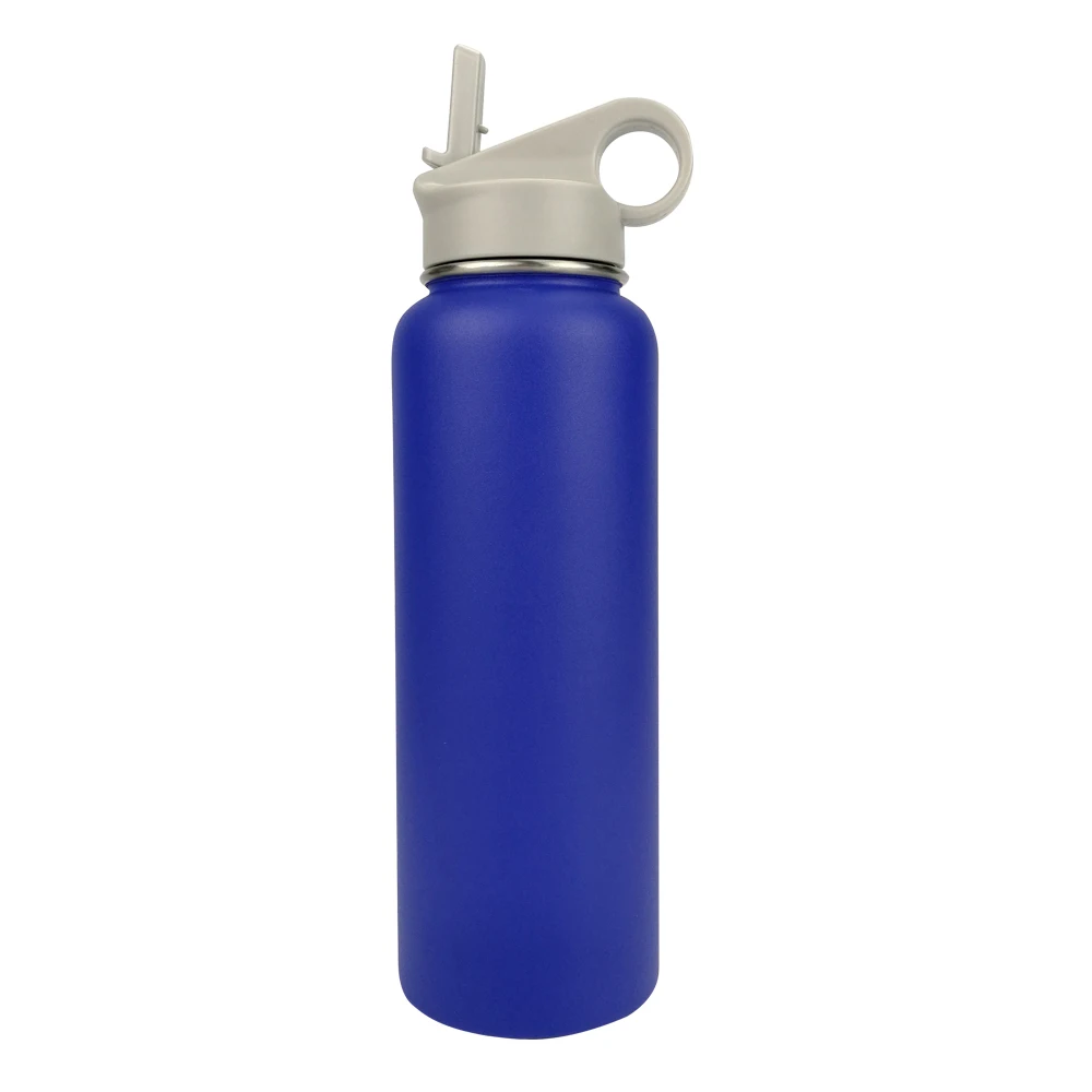 Amazon Custom Wide Mouth Sports Water Bottle  Double Wall thermos Insulated Stainless Steel Vacuum Flask