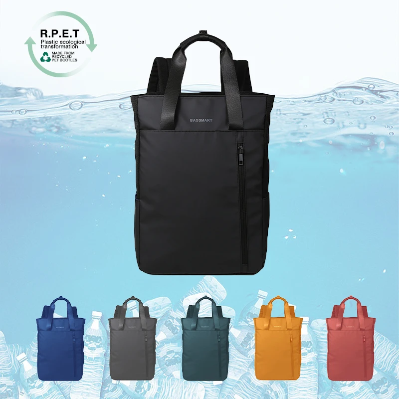 Worthfind Oem Fashion Recycled Pet Materials Men Backpack Tote Bag Rucksack Wasserdicht Eco Friendly Laptop Backpack Daypack