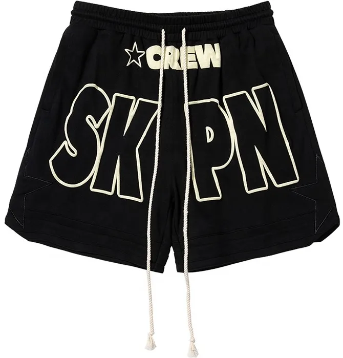 Casual Hip Hop Cotton Gym Running Cargo Shorts For Men Homme Streetwear Custom 3d Puff Print Logo Mens Basketball Shorts