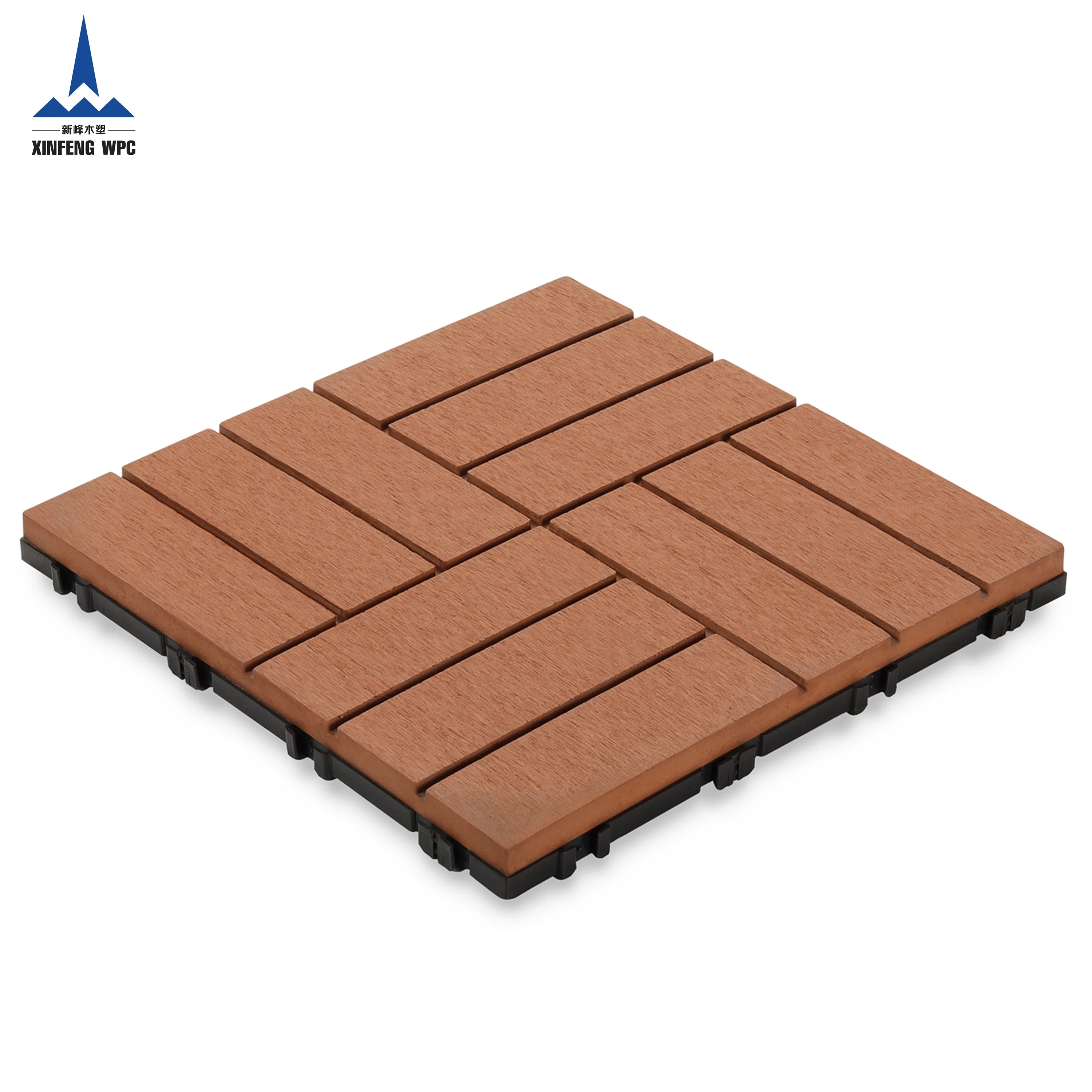 Outdoor WPC Composite Deck Tile for Balcony DIY Decking XF-N002 300*300*25 mm