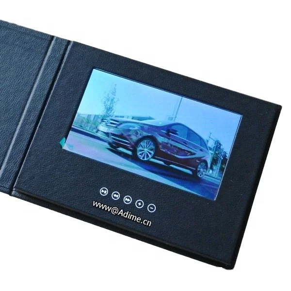 Wedding Leather Video Album,LCD Video Business Brochure Card