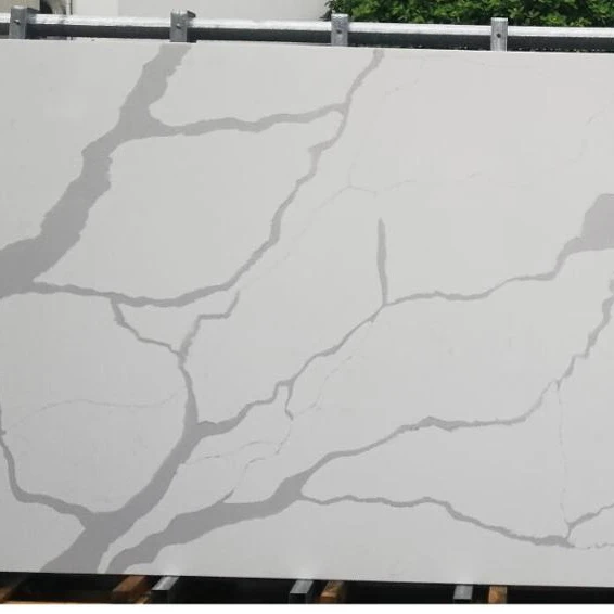 
Super white 20mm thickness quartz stone slab for kitchen countertops 