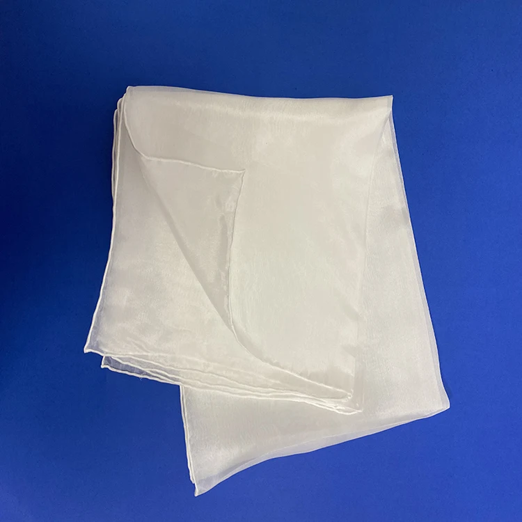 Wholesale White 5mm Silk Paj Scarf Pure Color Long Hand Roll Hem With Silk Thread Scarf For Painting