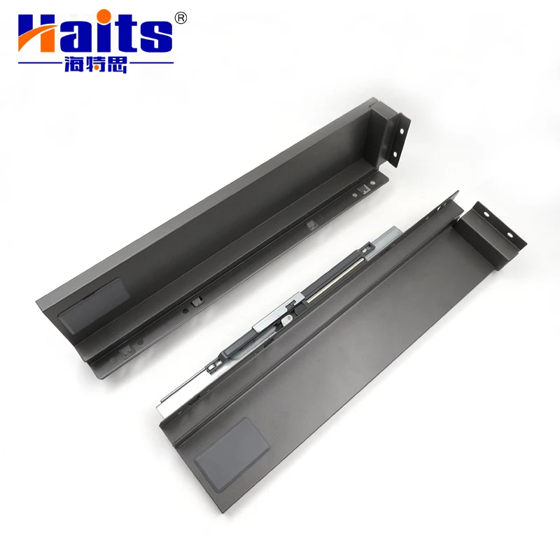 Furniture Hardware Slim Soft Close Metal Box Kitchen Drawer System