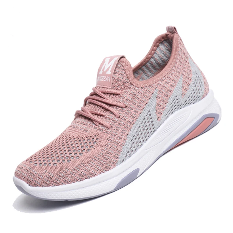 Fashion Custom Logo Knitting Sneakers Casual Running Shoes Men And Women