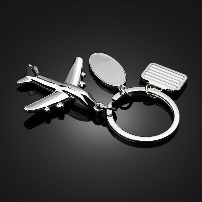 3D Airplane Keychain Travel Safe Gifts Flight Attendant Pilot DIY Jewelry