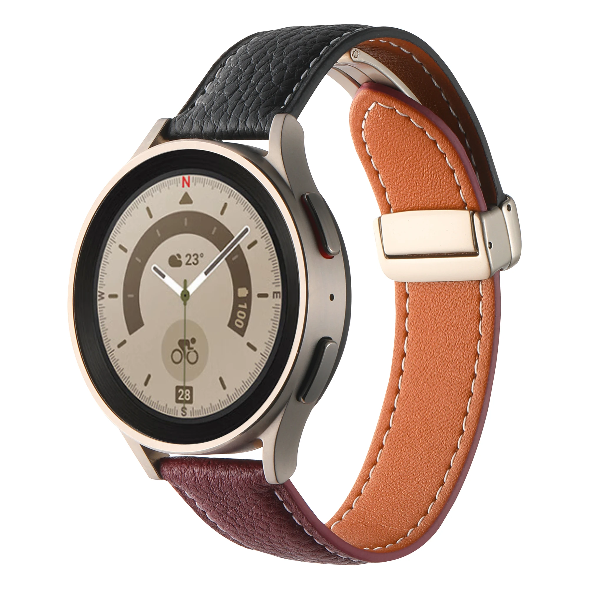 Для Samsung Galaxy Watch 5 Складная Пряжка из натуральной кожи высокого качества Заводская цена ремешок для часов