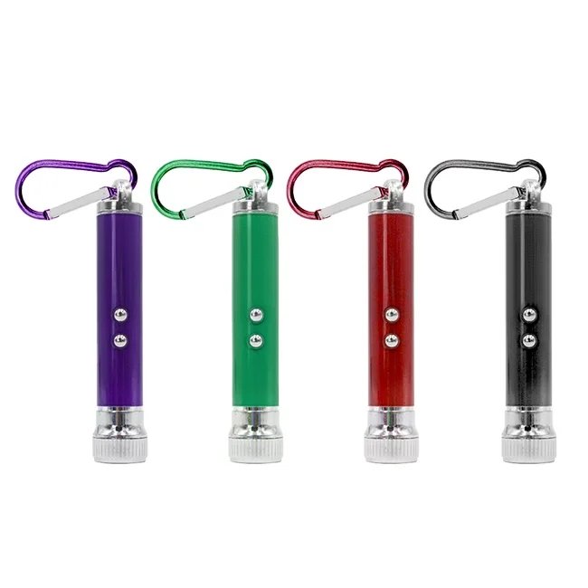 Custom Mini Keyring LED Light Flashlight Projector Torch Portable Promotional Gift for Parties