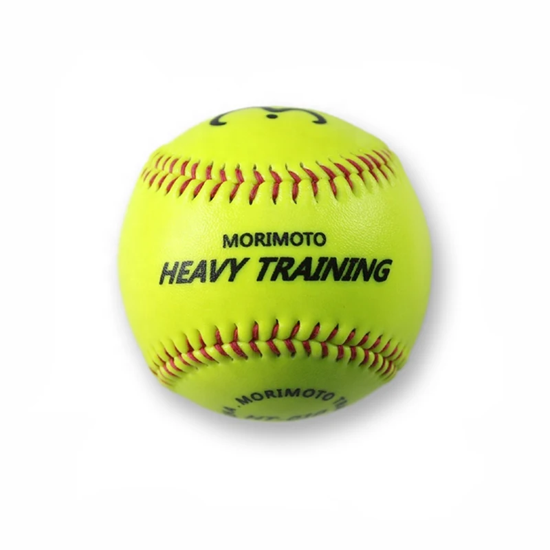 9inch 10oz Heavy Weighted Training Optic Yellow Leather training Baseball