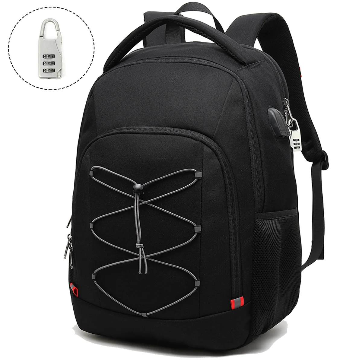 
Directly manufacturer Super Large Capacity Backpack With Password Lock Easily Charging Phone With The Power Bank Inside Backpack 