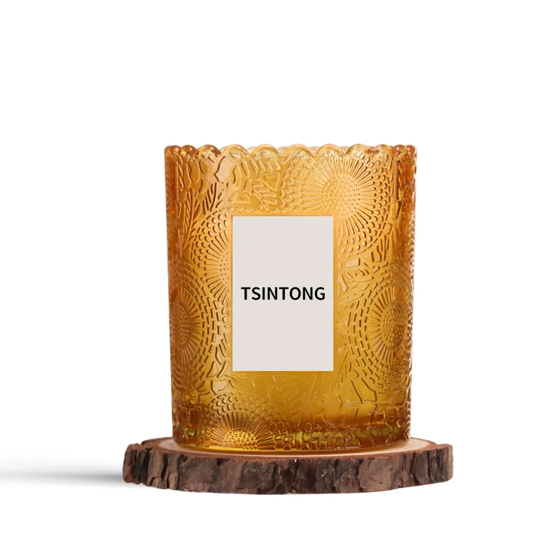 Candle Custom Label Scented Soy Glass Wax jars With lid Gift Candle birthday Warmer luxury wholesale Candles pillar set