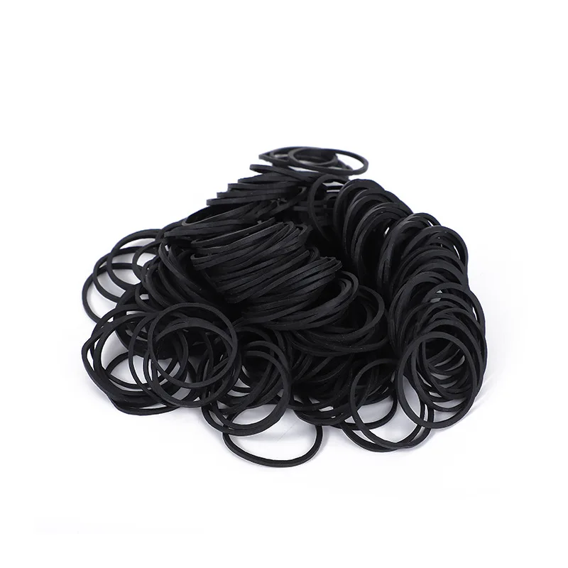 Cheap  Dia.25 black imported rubber bands special color rubber ring for hair salons natural rubber wholesale