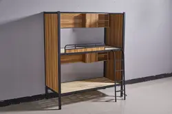 10 years professional factory price modern design school apartment with storage box double student bunk bed