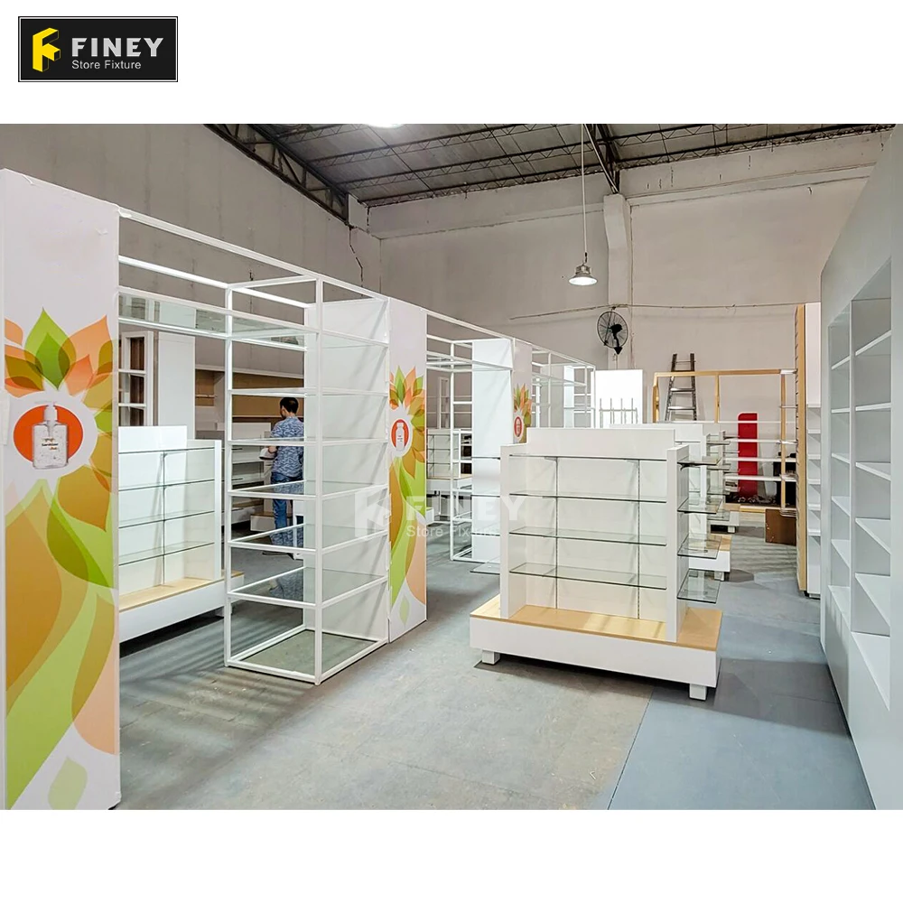 Drugstore Pharmacy Medical Store Design Pharmacy Display Cabinet Wooden Pharmacy Counter Display