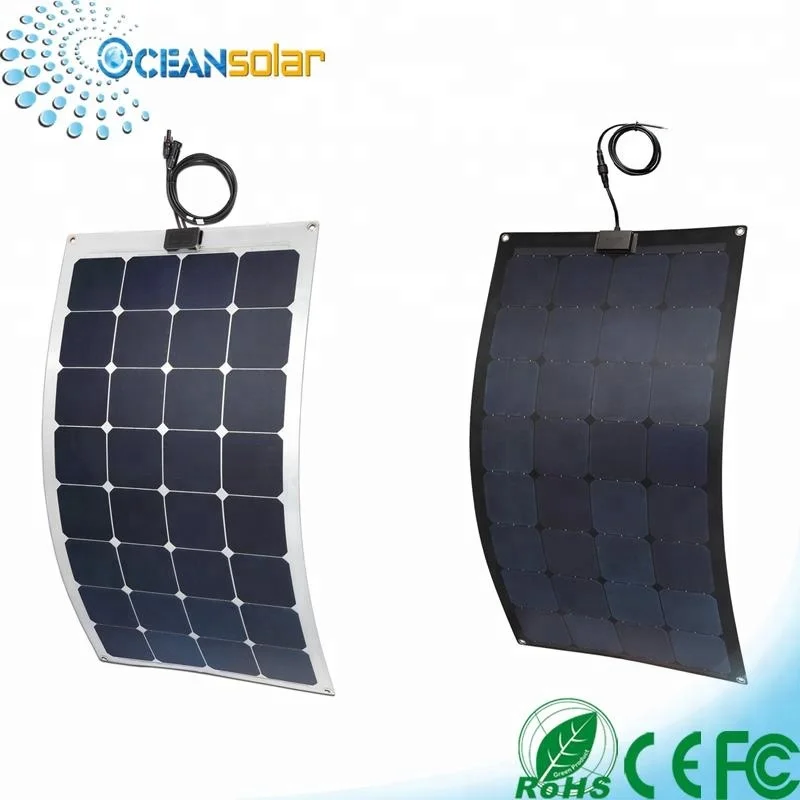 12 volt etfe sunpower black flexible solar panel 50W 80W 100W 110W 120W solar cell flex for boat