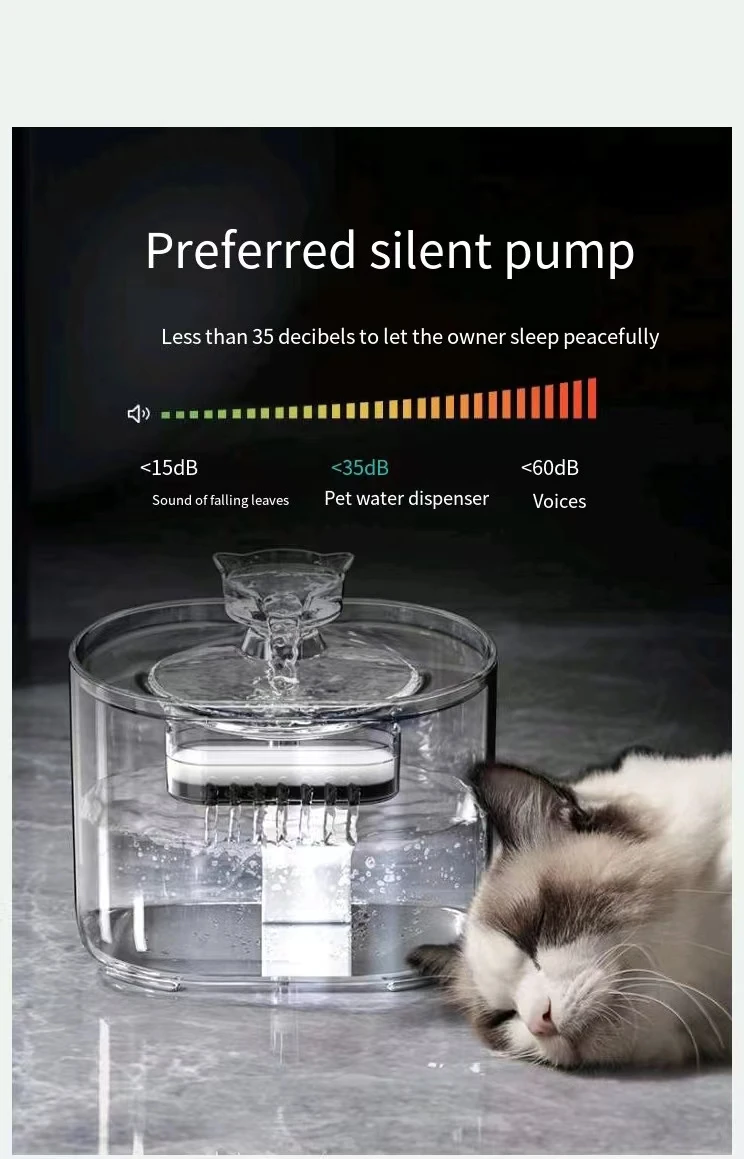 New Automatic Circulating Water Cat Drinking Machine Filter Bowl Silent Running Pet Water Dispenser bowls