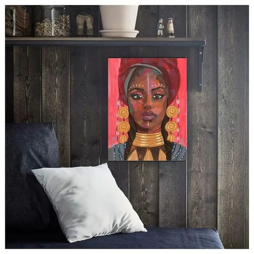 superior quality home hotel Wall Decoration women portrait painting Oil 4 color Print Method