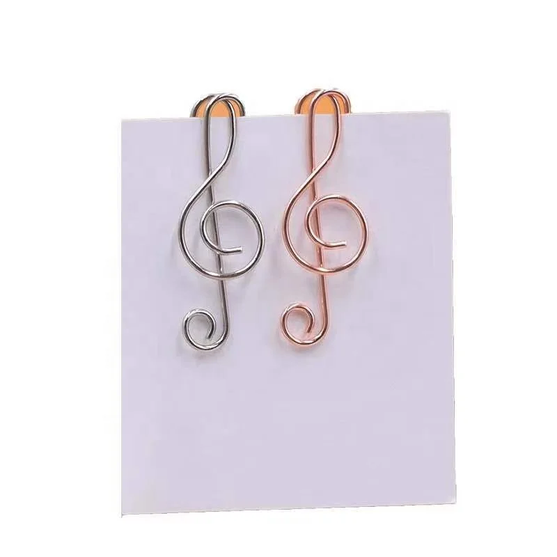 Stargood золотой, серебряный, розовый, золотой скрипичный музыкальный зажим для бумаги, Товары в наличии