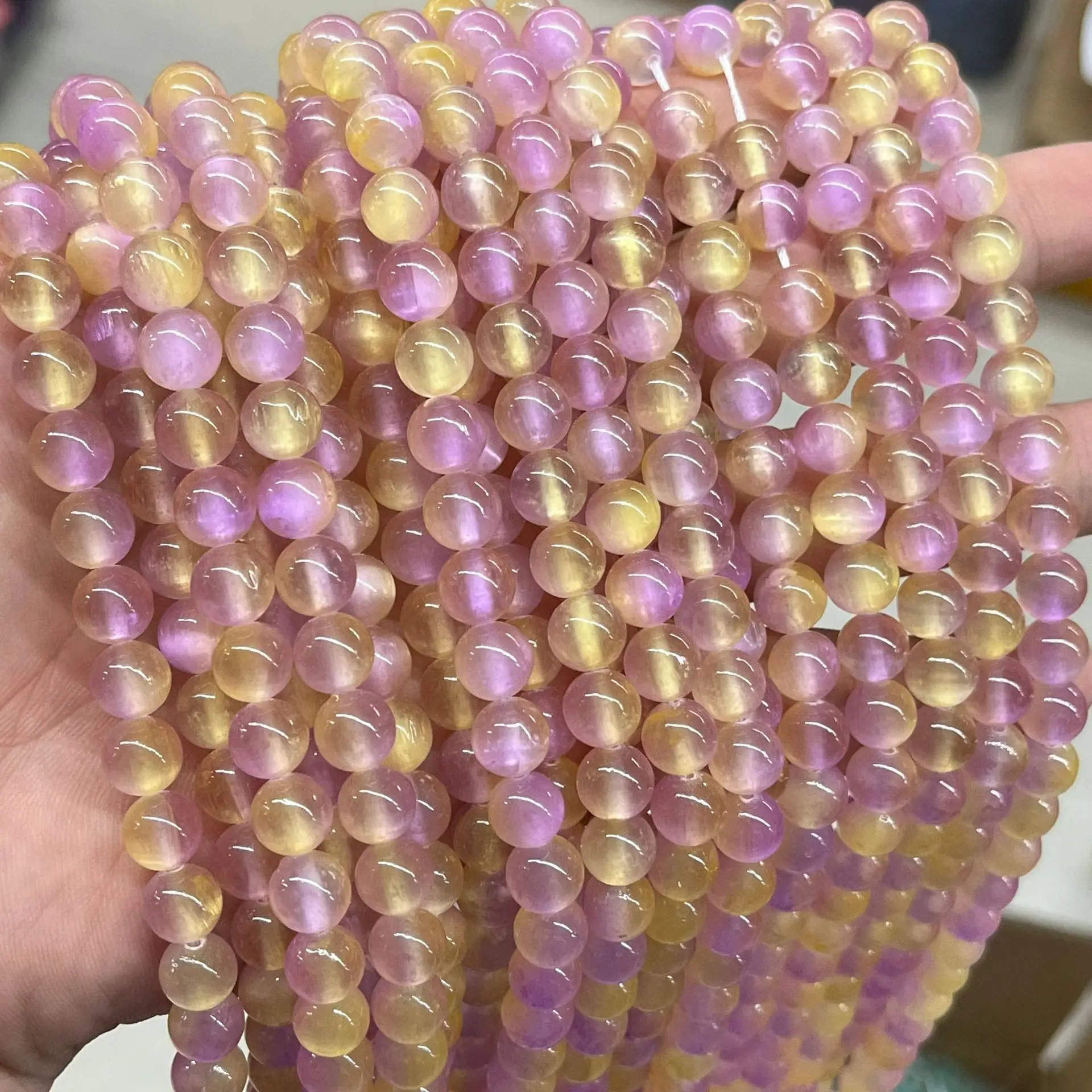 CJ 8mm Natural colorful beads high quality loose round shape natural stone beads for jewelry making