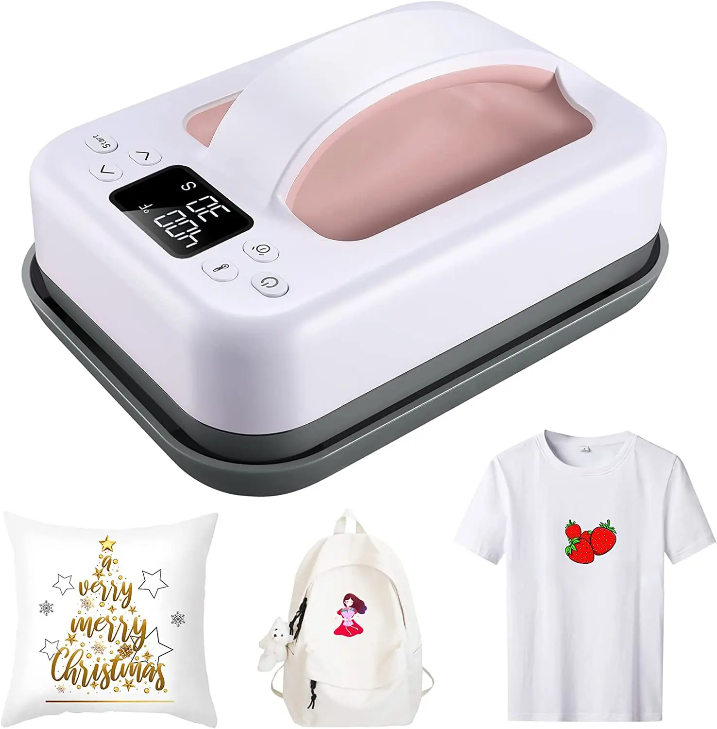 Portable cricut heat press machine HP6 EASYCOUNT t-shirt printing machine Cricut press transfer all 5 in one swing machine