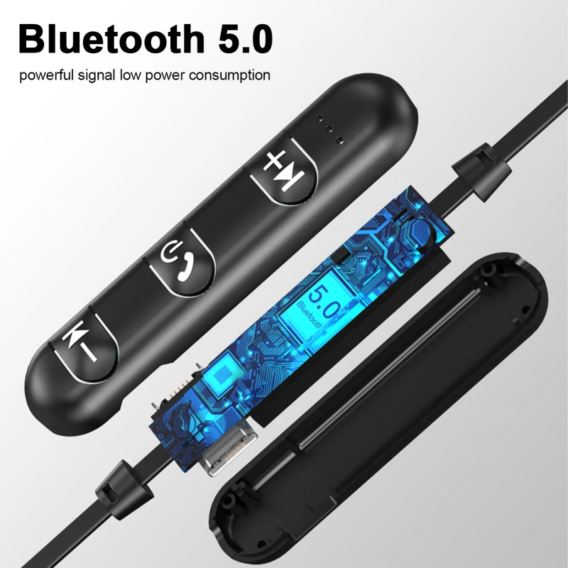 Original Lenovo ES204 Sport Headset With Neck Blue tooth Headphones TWS 5.0 Speakers Running Sport HIFI Stereo Earphone