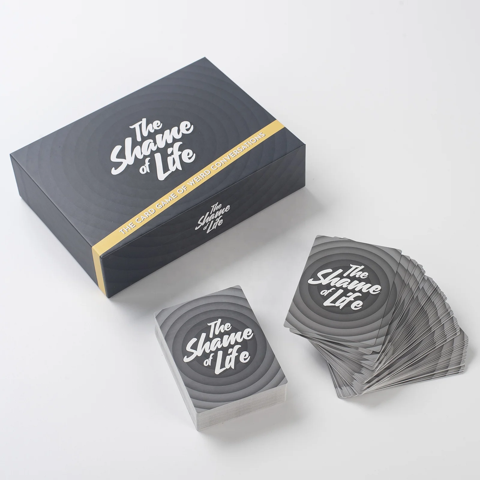 OEM Custom Design Art Paper CMYK Printing Adult Card Games With Lid-bottom Rigid Box