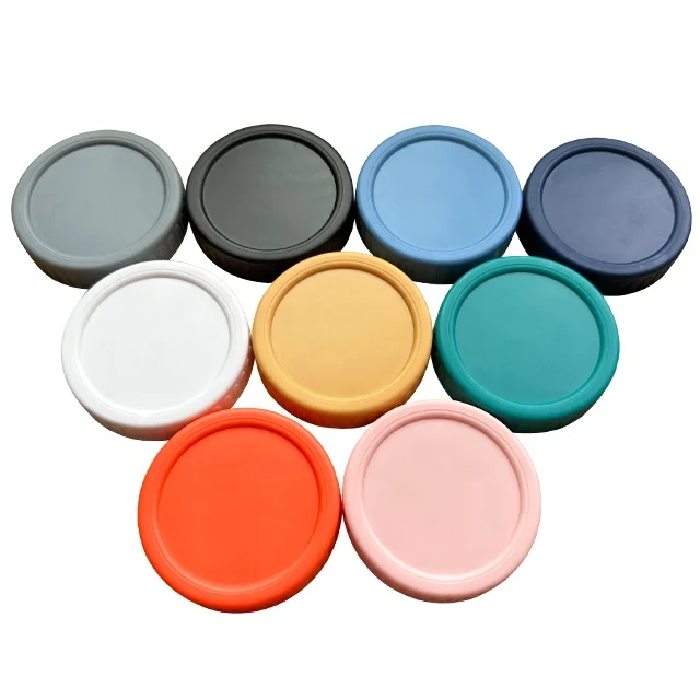 Plastic Screw Cap 70mm 86mm Colored Plastic Mason Jar Lids Fits Wide Mouth with Silicone Rings
