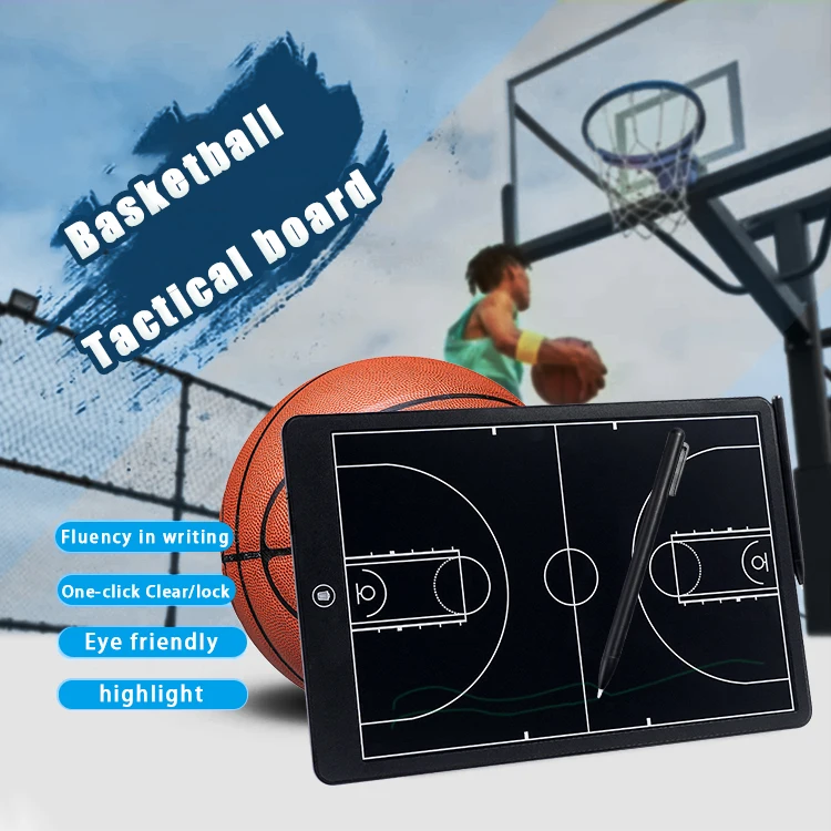 16-Inch Tactical Digital LCD Writing Pads Coach Board Soccer Basketball Handball Volleyball Magic Drawing Board-ABS Memo Pad