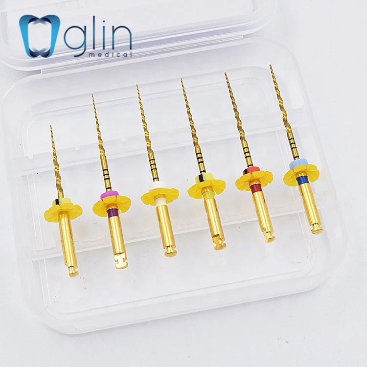 Стоматологические файлы для использования в двигателе Niti Gold активация тепла эндо-файлы супер золото профессиональный SX-F3 21/25 мм