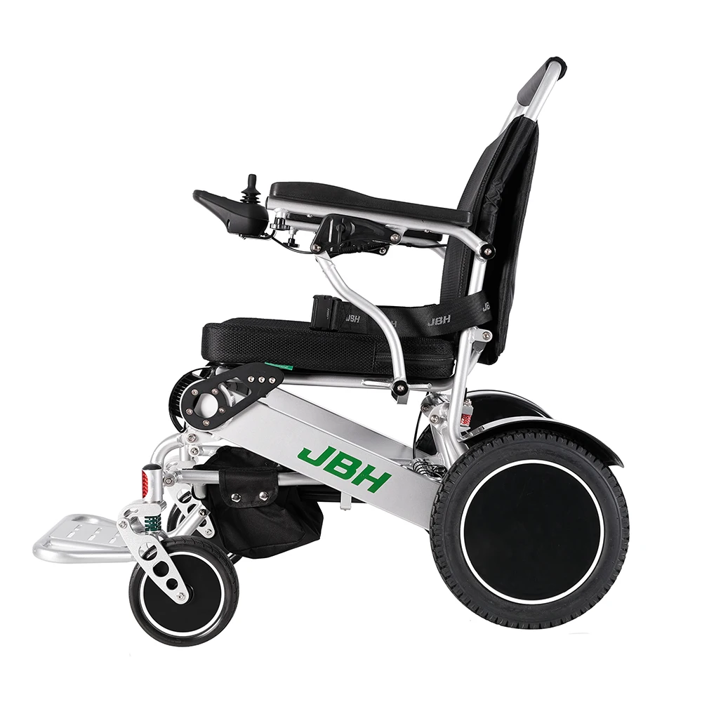 12.5 inches Rear Wheels 500W Motors Lightweight Portable Folding Electric Wheelchair 400lbs Max Load Weight