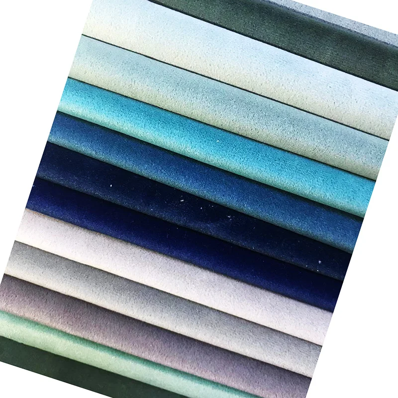 Wholsale Velvet Fabric Upholstery Decorative Sofa Couch Covers Fabric Purf Velour Fabric 100% Polyester Home Textile Upholstery